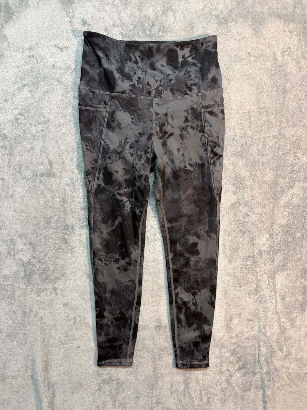 Danskin Women's High Rise Tie-Dye Performance Leggings with Side Pockets